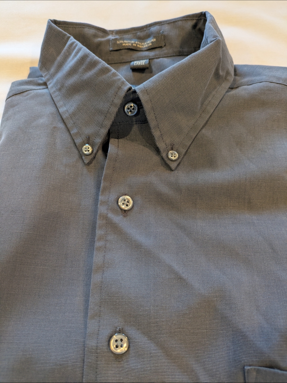 Arrow Men's Long-Sleeve Button-Down Shirt in Charcoal Size 16